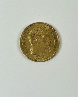 Pièce en or de 20 francs "Napoléon III, tête laurée". - Photo 1