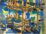 de nombreux bateaux qui restent dans l'eau