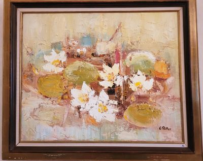 Etienne RITTER (Alsace 1934-1994), Nénuphars, hst, sbd, 59 x… - Photo 1