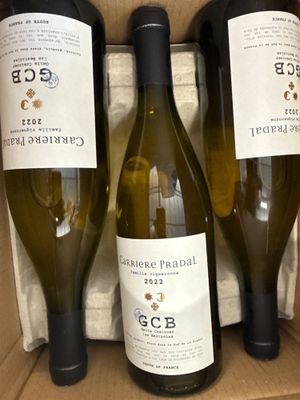 Lot de 6 bouteilles blanc - 2022- Carriere pradal - famille …