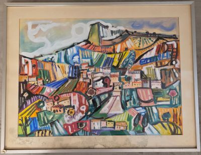une image d'un tableau sur le mur d'un bâtiment
