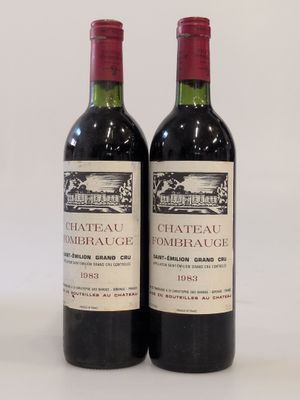 deux bouteilles de vin rouge posées l'une à côté de l'autre sur une surface blanche
