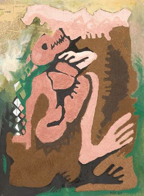 une image représentant un tableau d'une femme tenant une fleur à la main