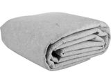 a close up of a rolled up blanket on a white background