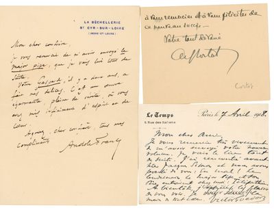 un recueil de lettres et de documents manuscrits datant de la fin du XIXe siècle