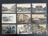 many old photos of a town in the middle of the day
