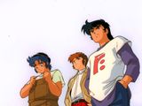 an image of a group of cartoon characters standing next to each other