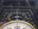 a close up of a clock that is on display