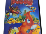 un DVD sur lequel figure l'image d'un personnage de dessin animé