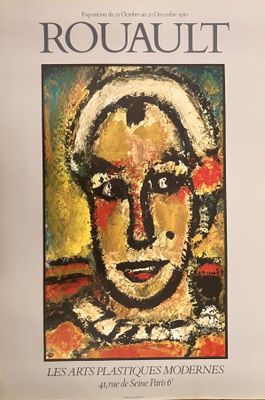 the front cover of a magazine with a painting of a woman ' s face