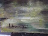 a painting of a bird that is sitting on a table
