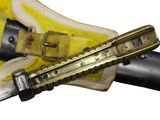 a close up of a pair of keys attached to a hose