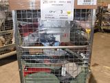 a cart that has a lot of items in it