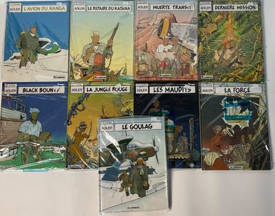 a lot of comic books that are on the table