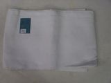 a piece of white cloth with a blue tag on it
