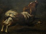 une image représentant un tableau où l'on voit un chien la tête levée