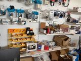 a room with a lot of items on the shelves