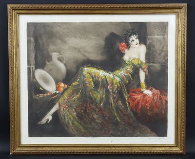 une image d'un tableau représentant une femme en robe verte