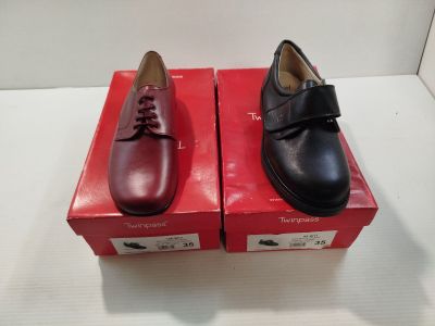 Lot de 2 - TWINPASS - Chaussures de ville en cuir - Pointure…