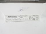 a close up of a label on a white refrigerator