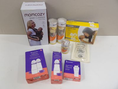 three boxes of baby products on the table