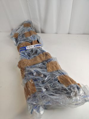 a bag of plastic wrapped items on a white surface