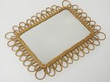 an image of a square mirror with a rope frame on it