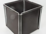 an image of a black trash can on a white background