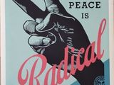 Affiche « La paix, c'est la violence radicale ; la faiblesse, c'est la soumission »