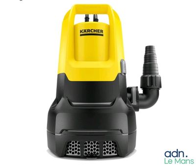 un aspirateur jaune et noir sur fond blanc