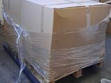 a large box sitting on top of a pallet in a warehouse