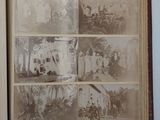 an old book with a bunch of pictures on it