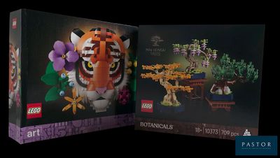 two boxes of legos with a picture of a tiger on them