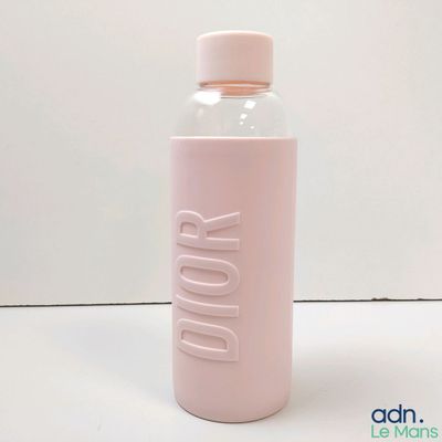 Gourde en verre et silicone rose DIOR, H.