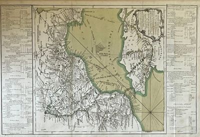 une vieille carte de New York et de la ville de New York, aux États-Unis