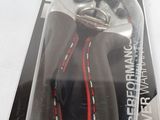 packaging of a black and red action figure in a plastic package