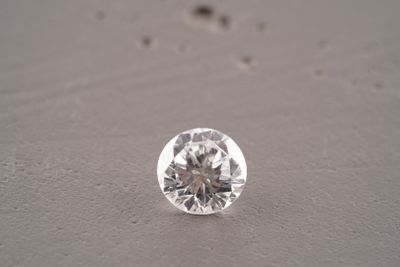 a close up of a diamond on a table