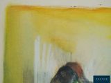 a painting of a bird that is sitting on a table
