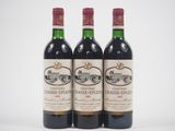 trois bouteilles de vin rouge posées l'une à côté de l'autre sur une surface blanche