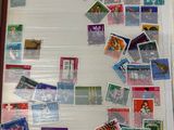 a picture of a refrigerator with stamps on it
