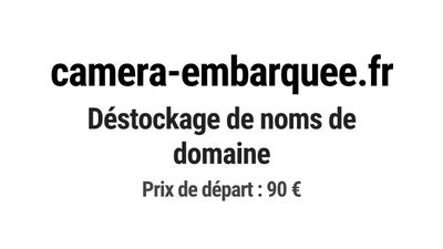 Nom de domaine camera-embarquee.