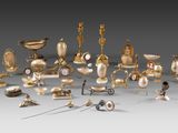 une grande collection d'objets anciens et modernes en exposition