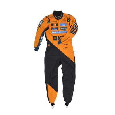a close up of a racing suit on a white background