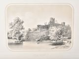 a picture of a picture of a castle on a hill