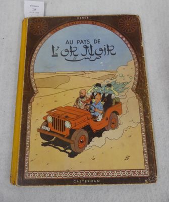 an old children ' s book with a picture of a jeep driving through the desert