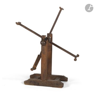 an old wooden windmill on a white background with a white background
