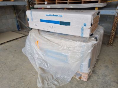 two boxes stacked on top of each other in a warehouse