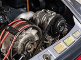 a close up of a car ' s engine with its hood open