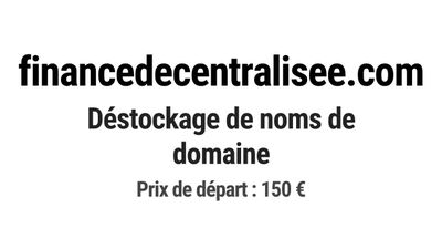 Nom de domaine financedecentralisee.