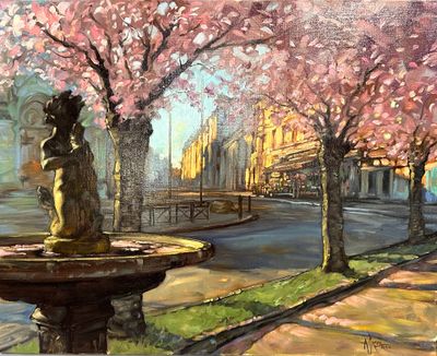 Alexandre GOSSE, Alençon, le printemps à Montsort, Huile sur…
